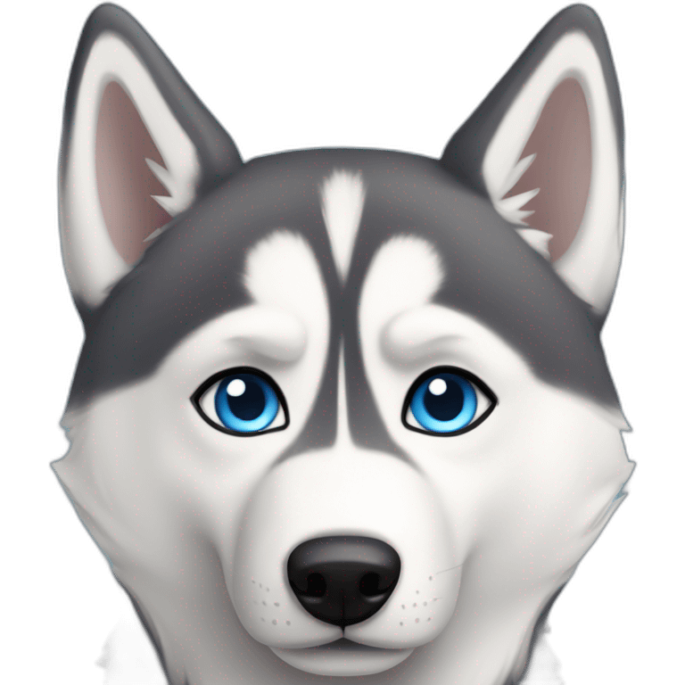 Husky au yeux bleu emoji