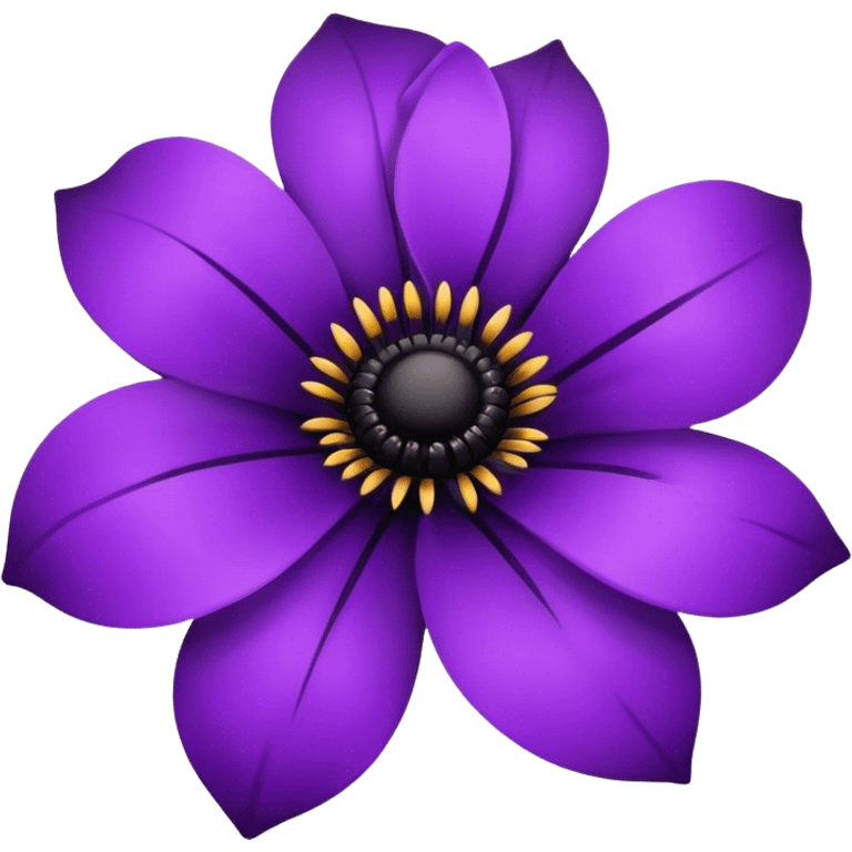 Purple and black Flower emoji