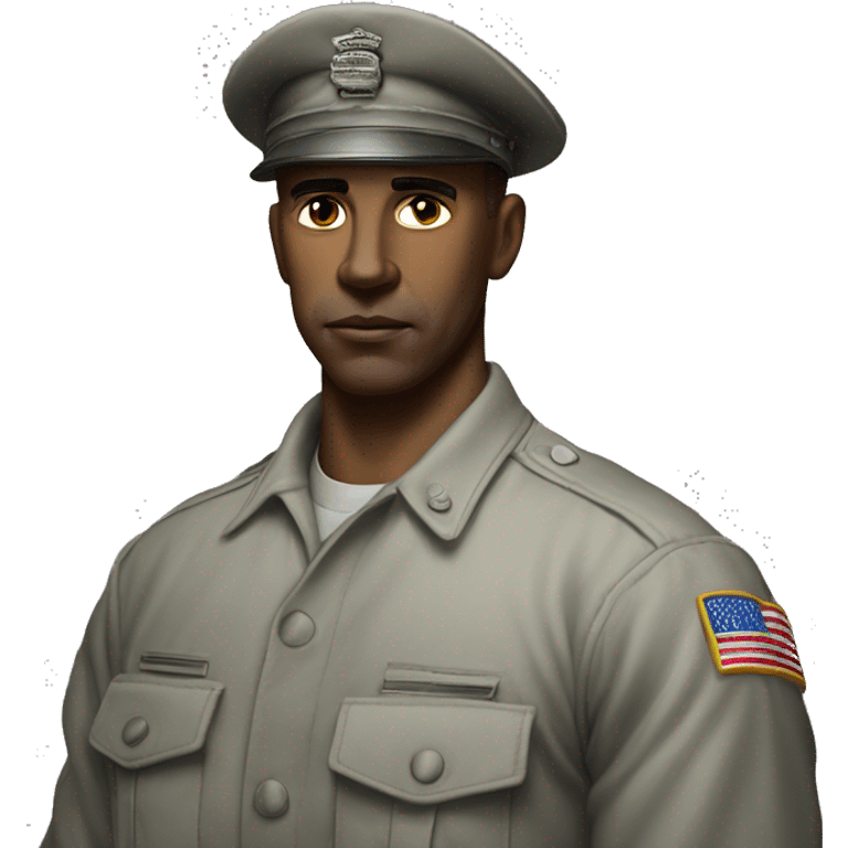 photorealistic serious us white soldier 1980s emoji