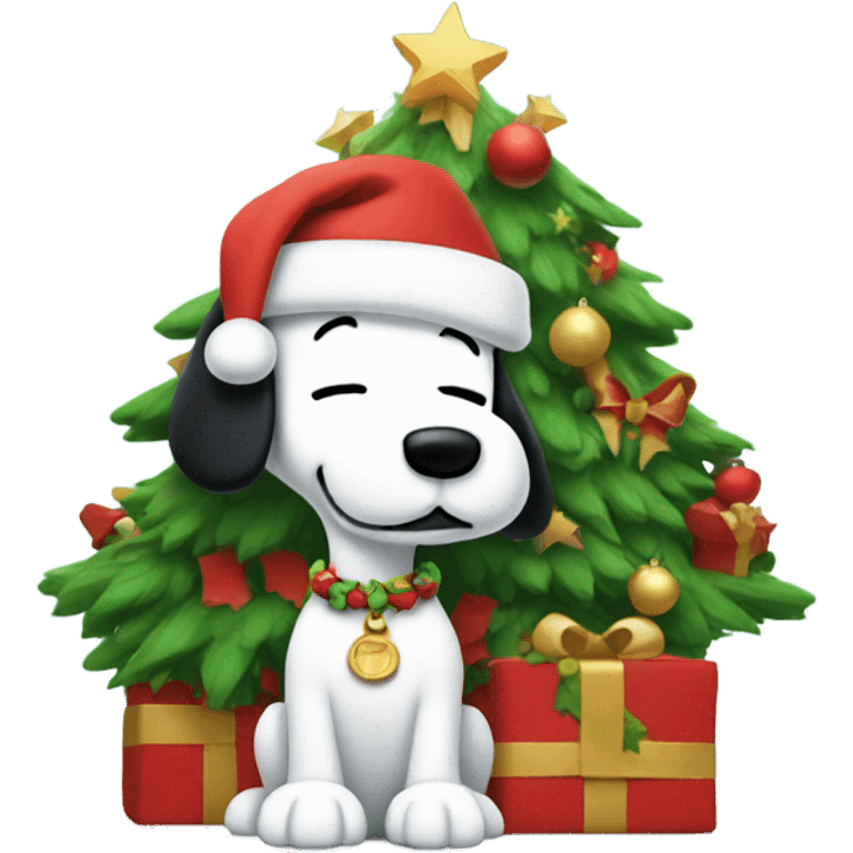 Snoopy merry Christmas emoji