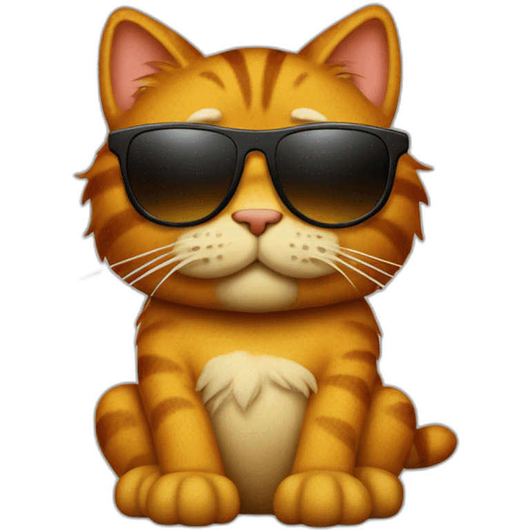 Garfield with sunglasses emoji