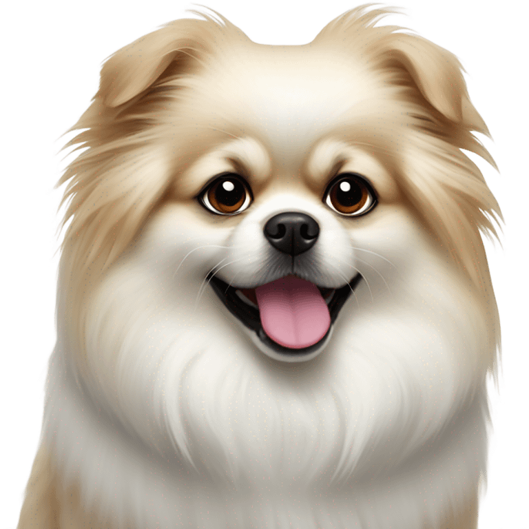 White Pomeranian Pekingese emoji