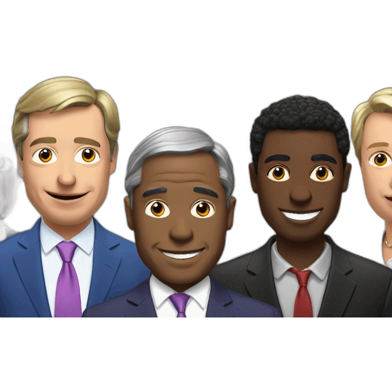 Nigel farage with black friends emoji