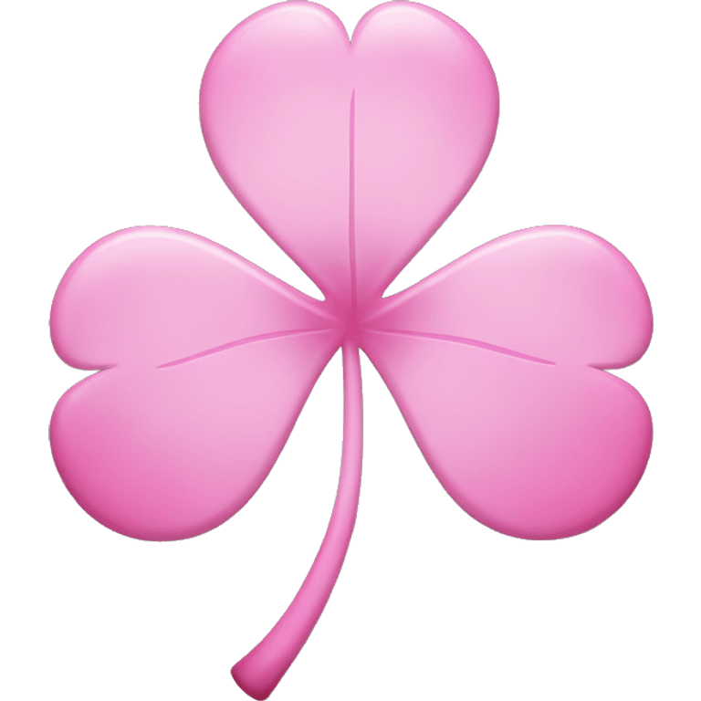 Pink 3 leaf clover emoji