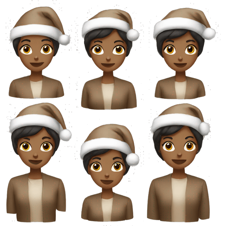 Brown chic christmas emojis emoji