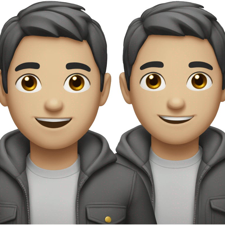 "Generate an emoji of a boy with white skin and short black hair. Make sure his expression is friendly and approachable!" emoji