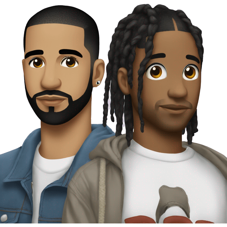 Drake and travis Scott love emoji