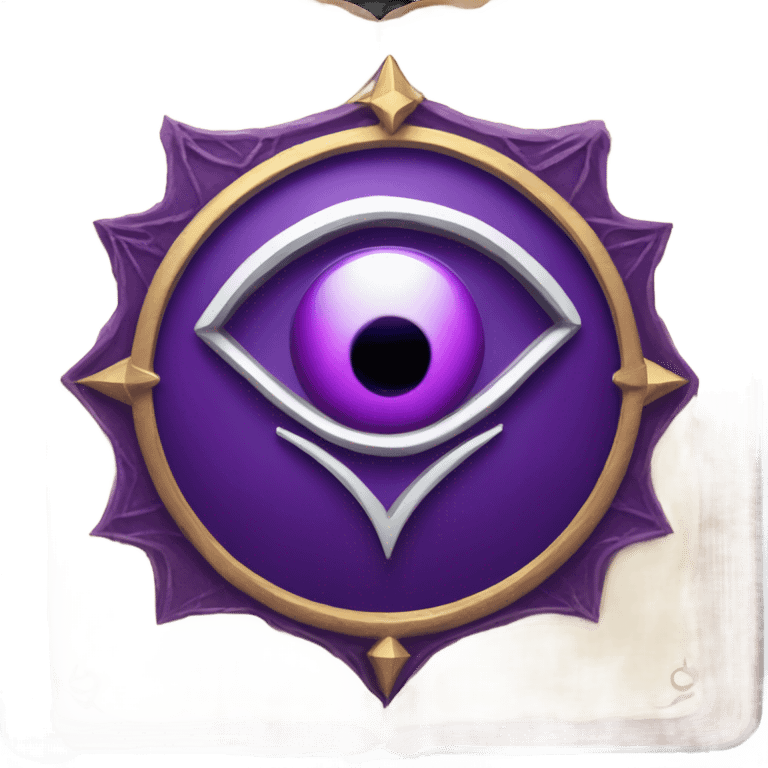 spell book that's purple with evil eye in the middle emoji