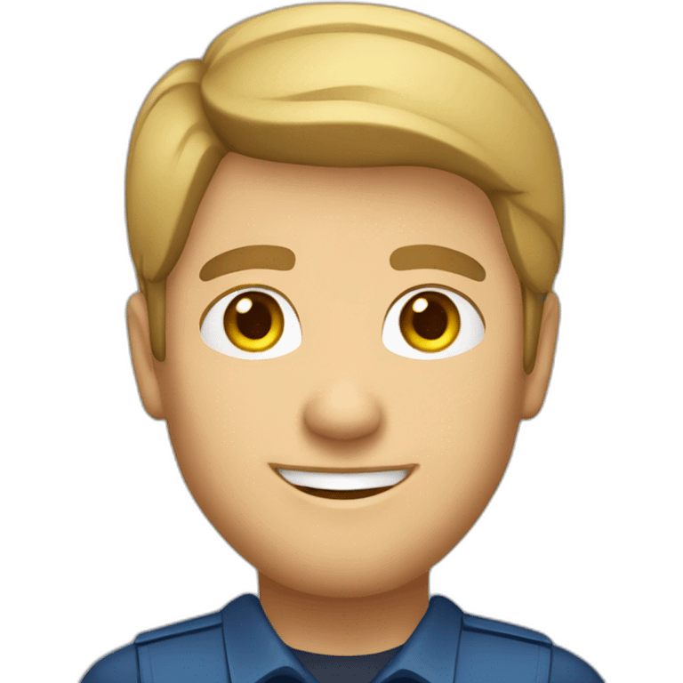 Caucasian male Service desk agent emoji