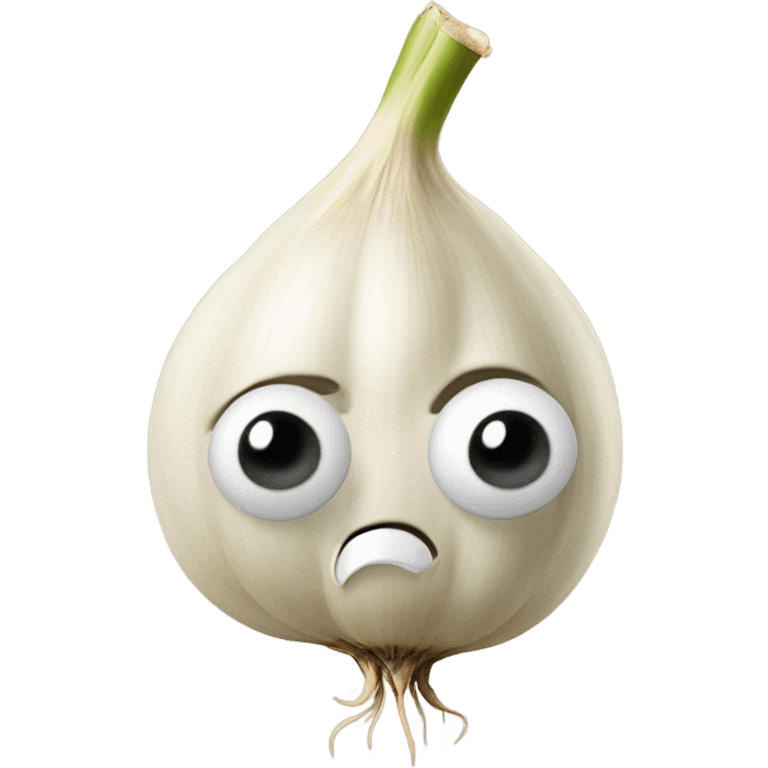 Garlic shaped alien emoji