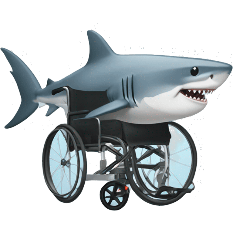 Shark in a wheelchair emoji