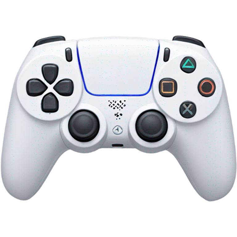 PlayStation 5 in white emoji