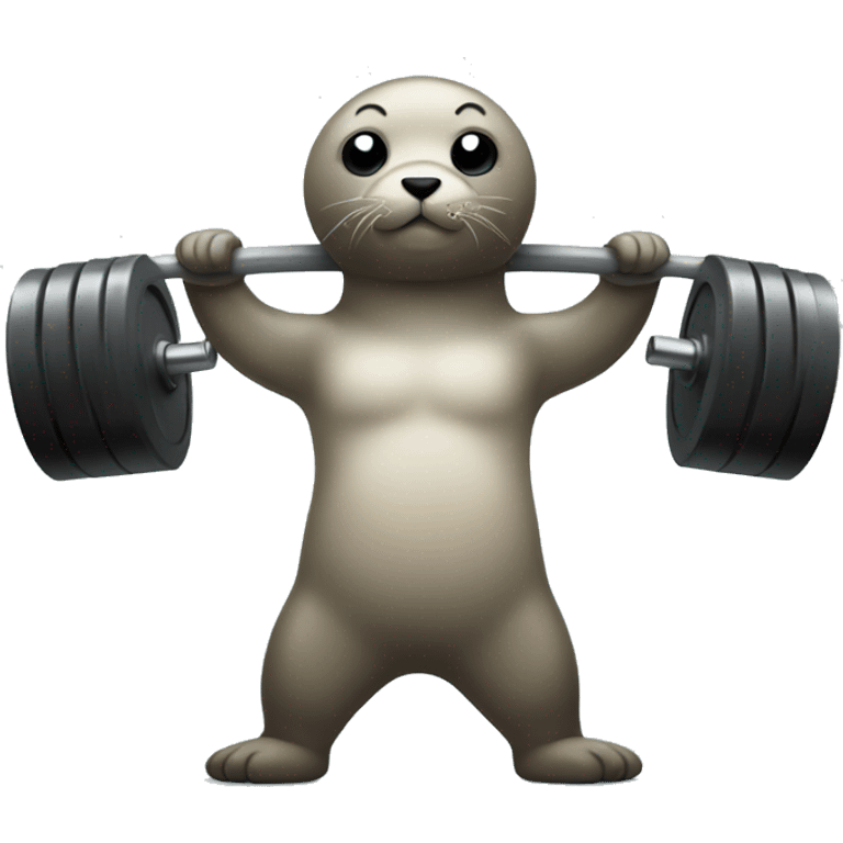 Seal lifting weights  emoji