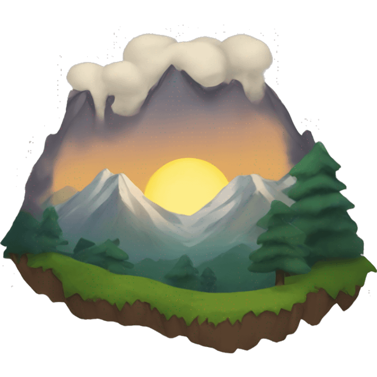 berge im wald emoji