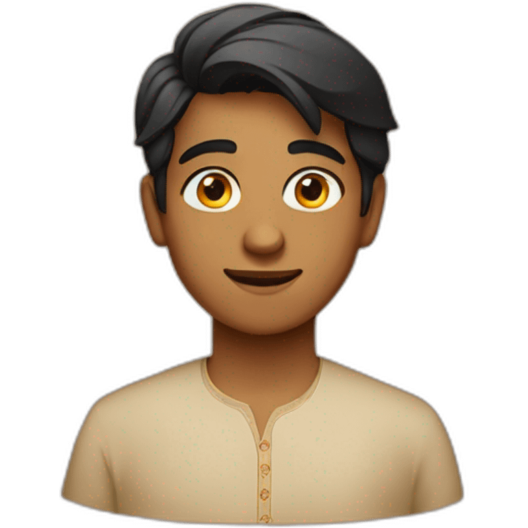 A 23 year old Indian boy wearing a kurta emoji