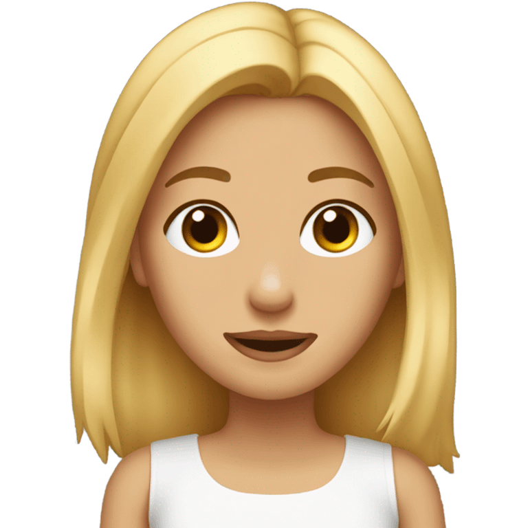 chica rubia abrazando a un perro emoji