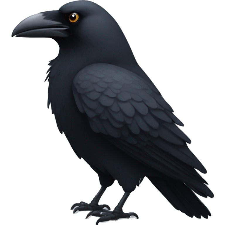 Big crow looking straight at you emoji