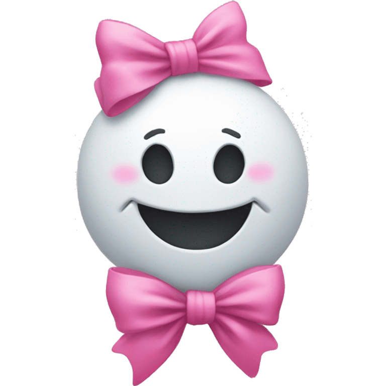 smile + Ghost + pink bow emoji