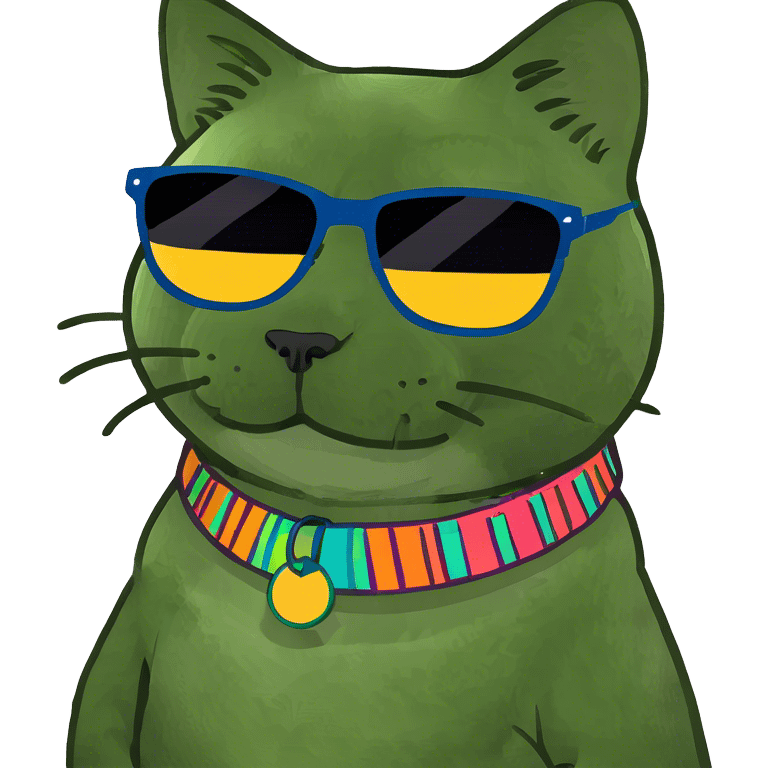 Cat with sunglasses emoji