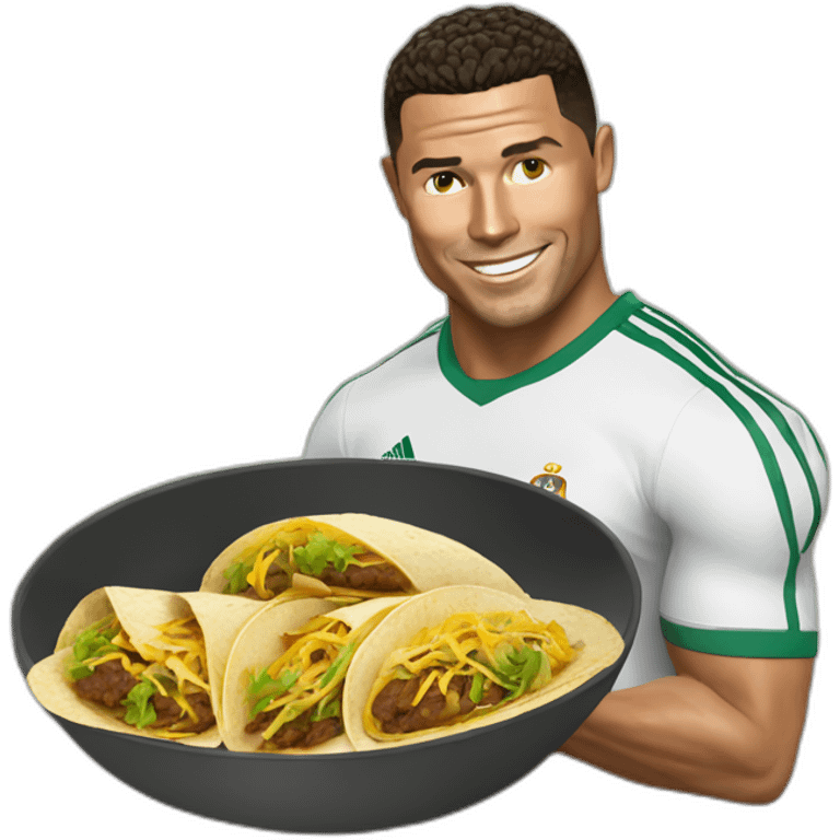 Ronaldo que mangé un tacos emoji