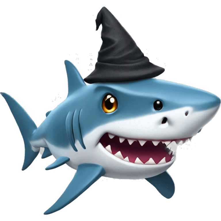 shark with wizard hat emoji