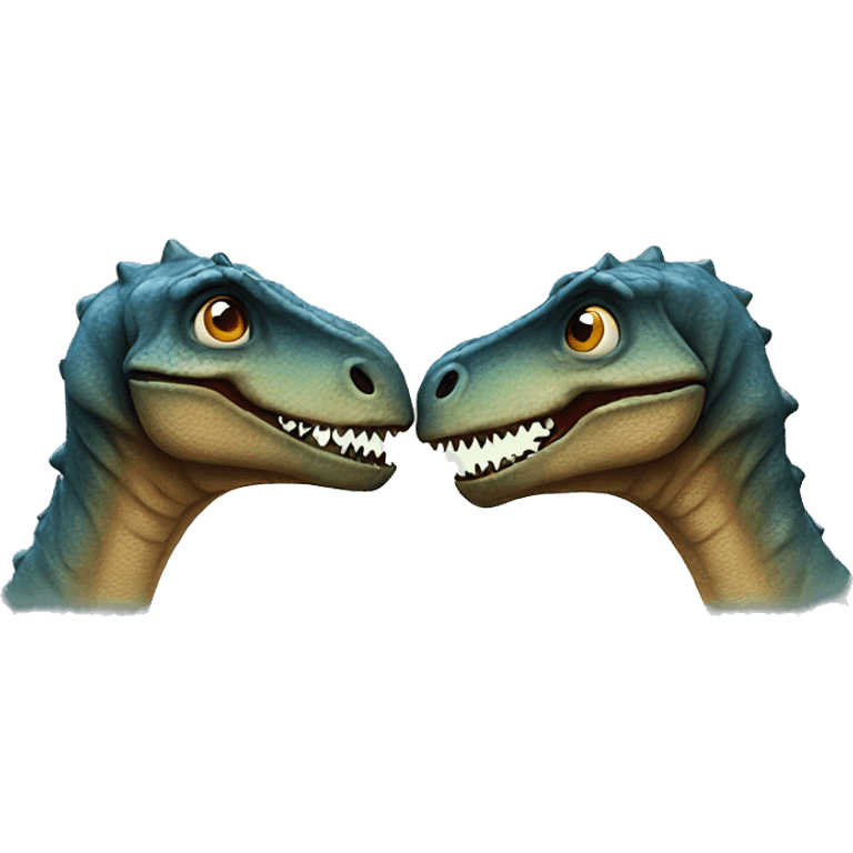 dinos Kissing  emoji