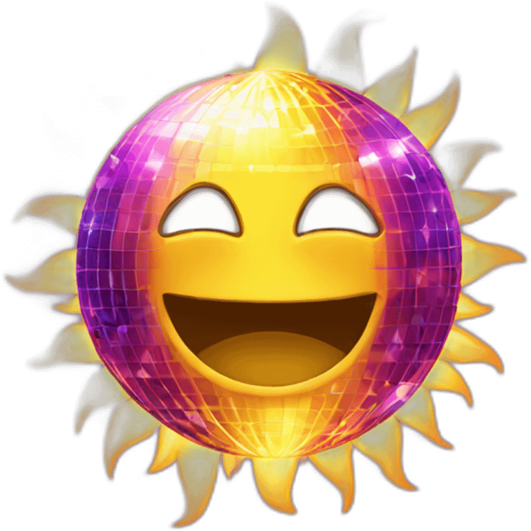 sun and disco ball emoji