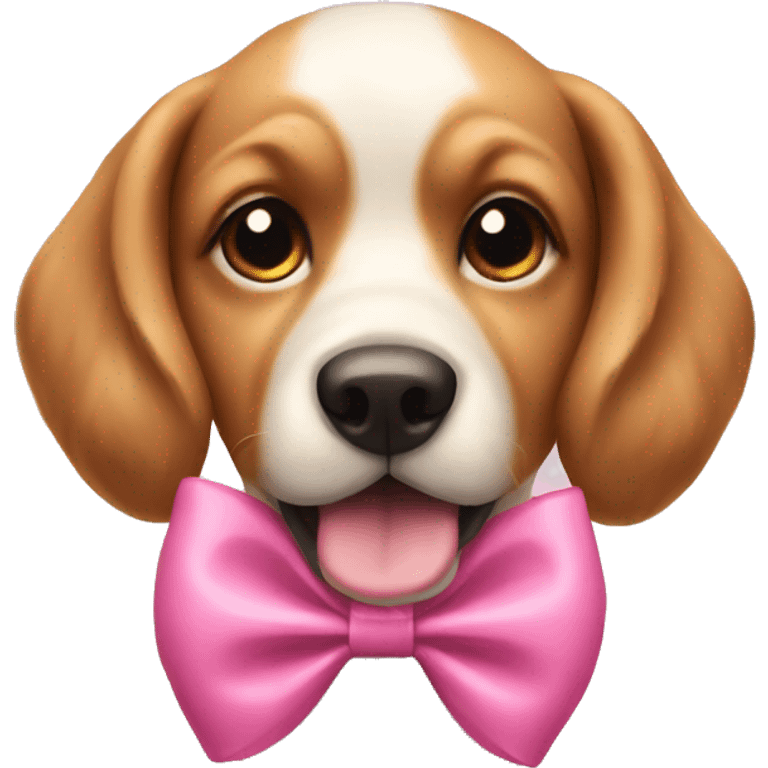 Dog with pink bow emoji