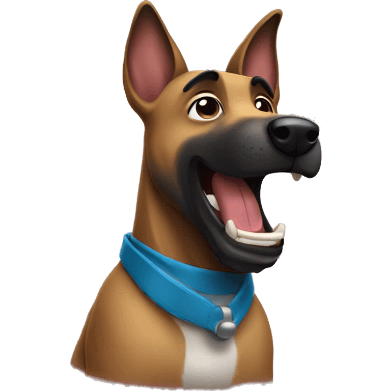 malinois sing and dancing with mic emoji