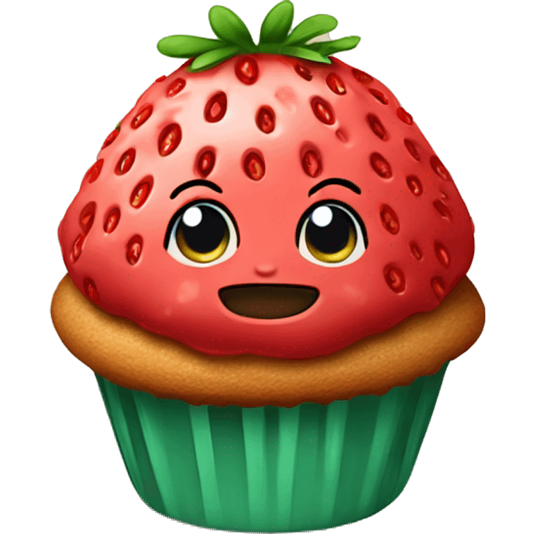 Strawberry muffin  emoji