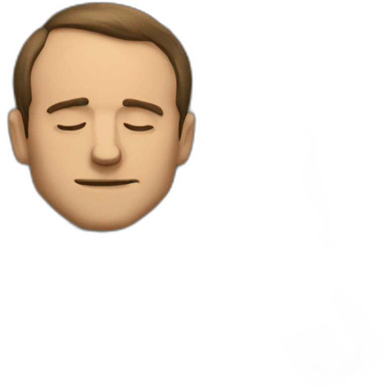 Macron slepping In bed emoji