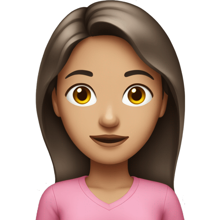 young brunette woman with pink shirt emoji