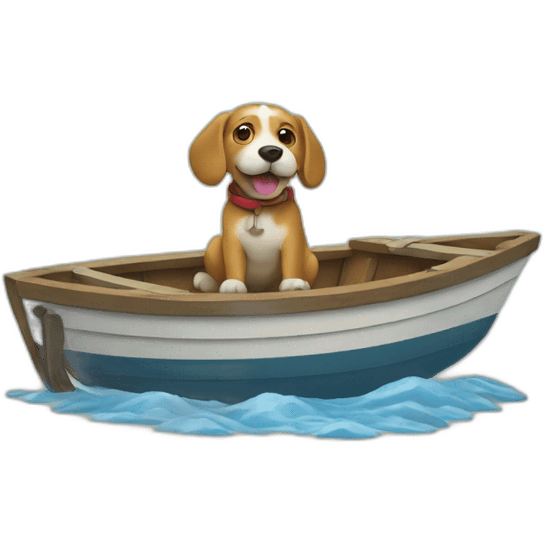 dog eating boat emoji