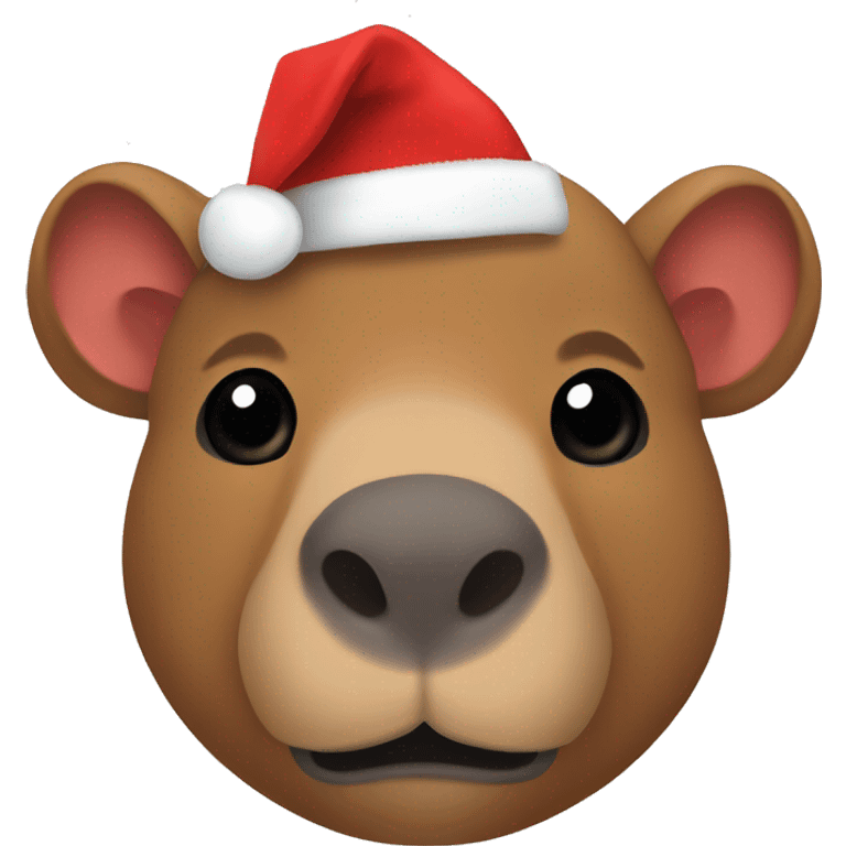 Capibara christimas hat emoji