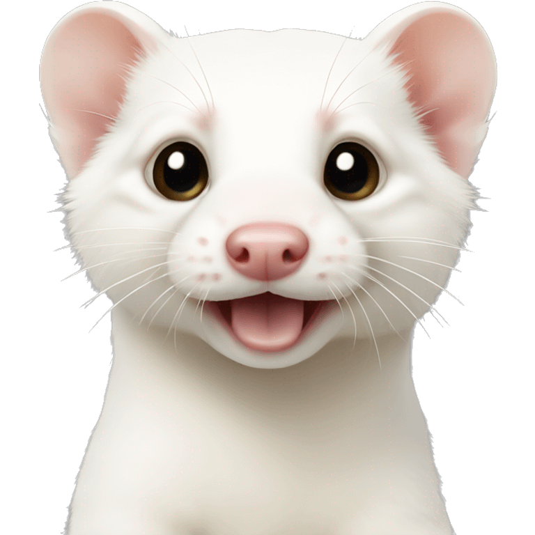 albino white ferret emoji