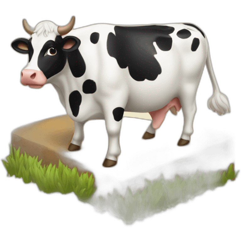 Cœur sur une vache emoji