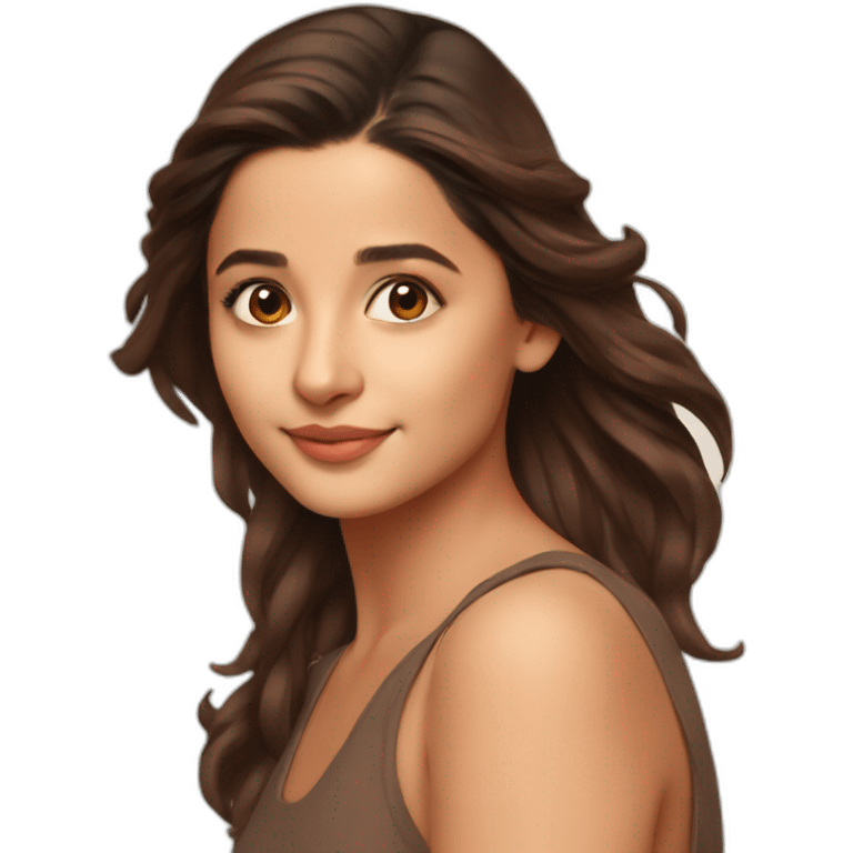 Brown Alia bhatt emoji