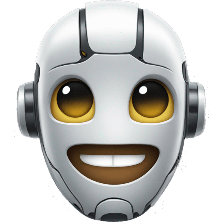 Robot with smile  emoji