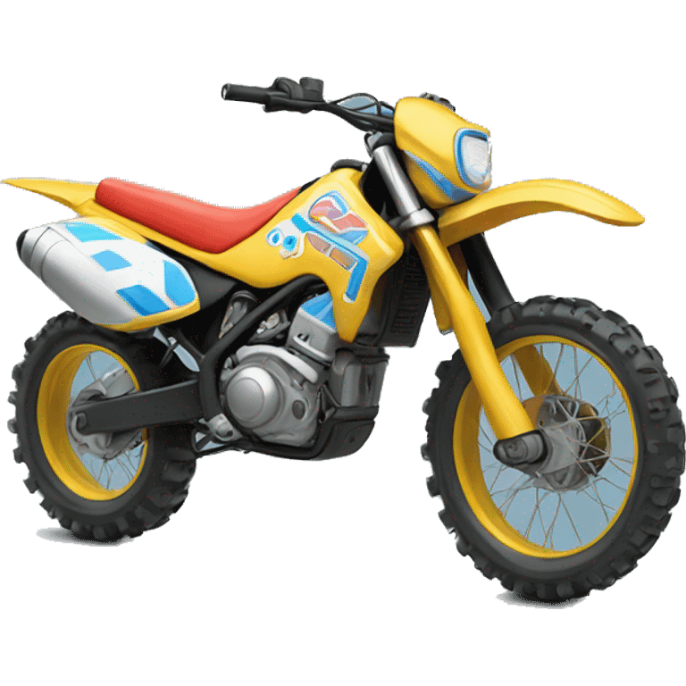 work on creating the emote designs based on the themes
I want them all colourful and with bubble writing
Blue motocross bike emoji