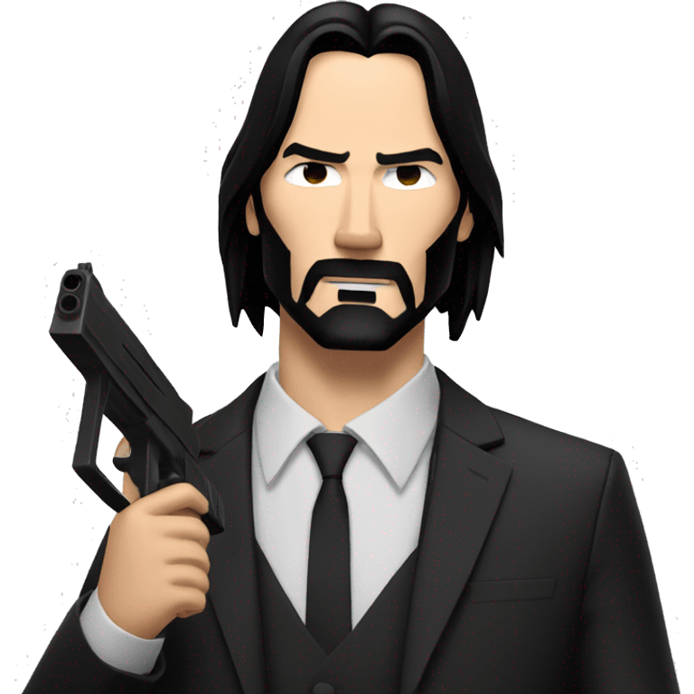 John wick with a gun emoji