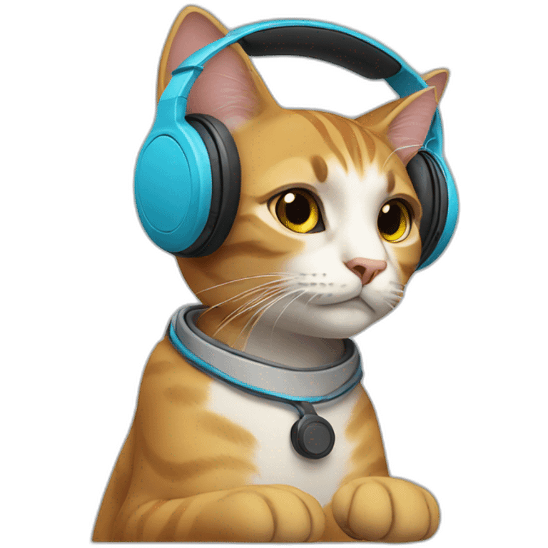 Cats with headphones emoji