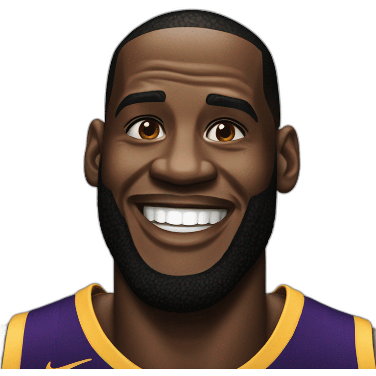 Lebron James smiling emoji