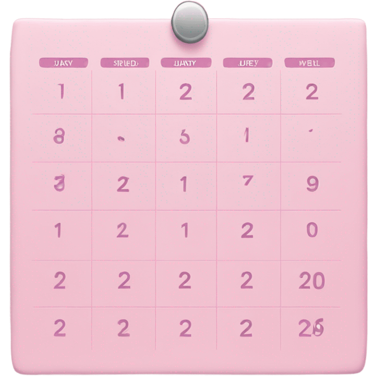 light pink calendar emoji