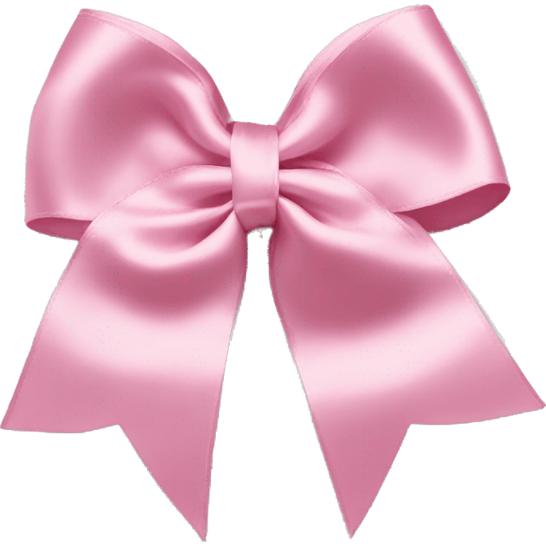 Satin bow Light pink  emoji