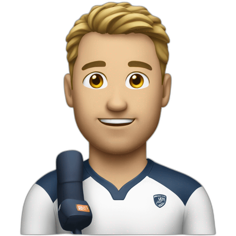 sportman talking with person  emoji