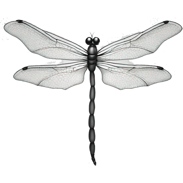 Elegant dragon fly icon made with line emoji