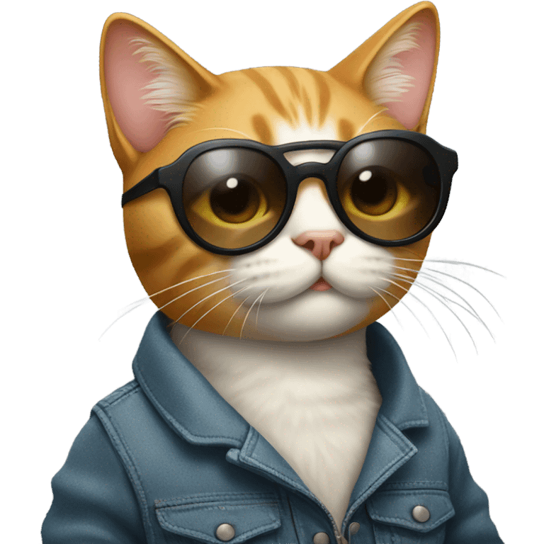 Cat with sunglasses emoji