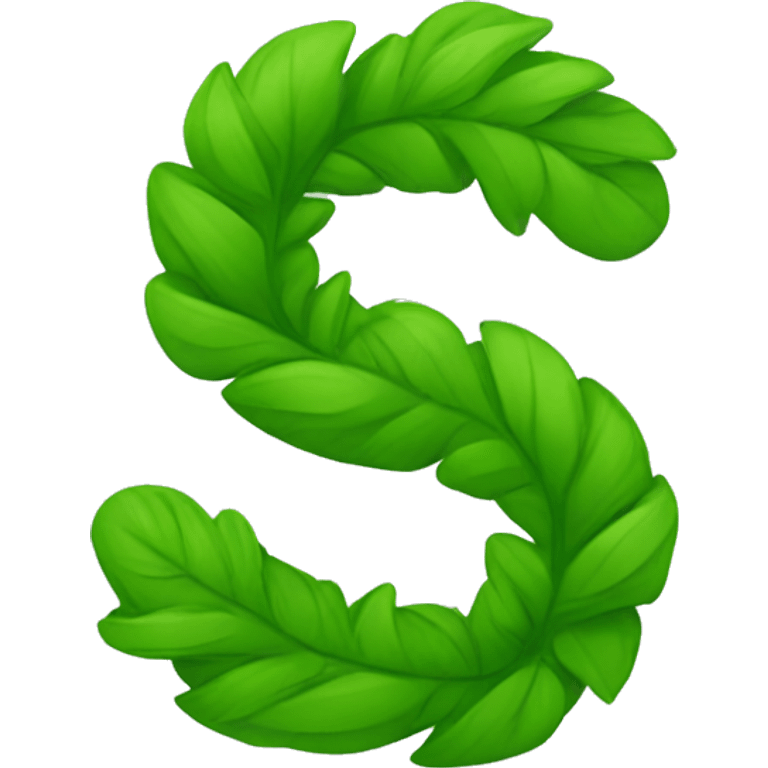 Green leafy Letter S emoji