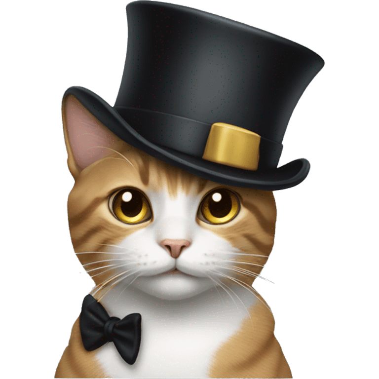 Cat with a top hat emoji