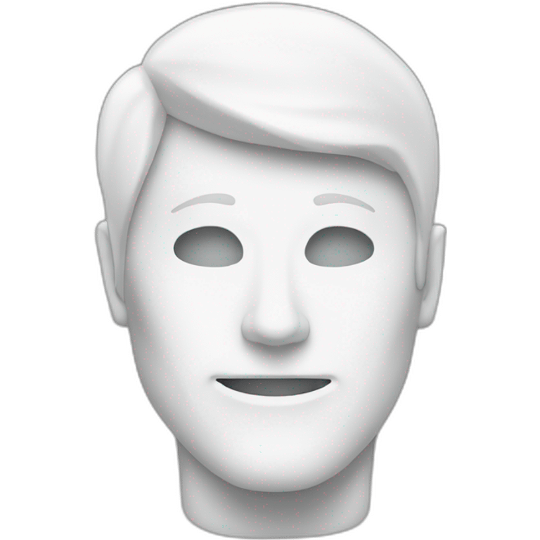 A white inifinity logo Masked guy emoji